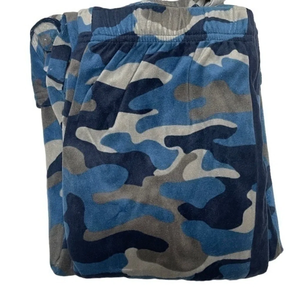 Saint Eve Three Piece Pajama Set - Blue Gray Camouflage - Size Small (5-6)